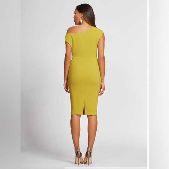 New York and Co One-Shoulder Ponte Sheath Dress - Gabrielle Union Collection - Picture 3 of 8